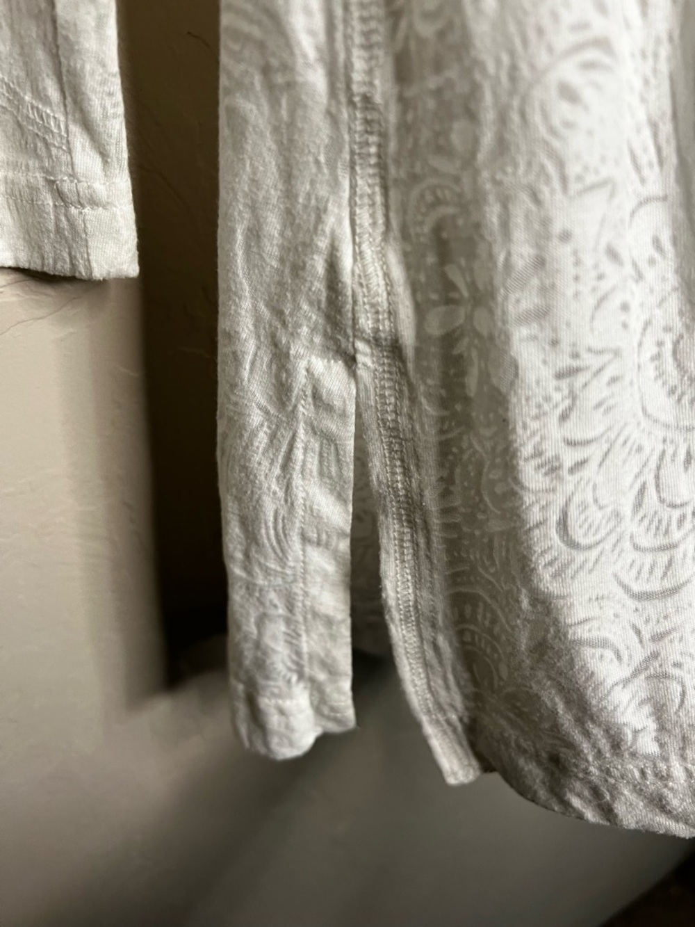 Athleta Burnout Riveria 2 White Tunic Hooded Top - Picture 7 of 12
